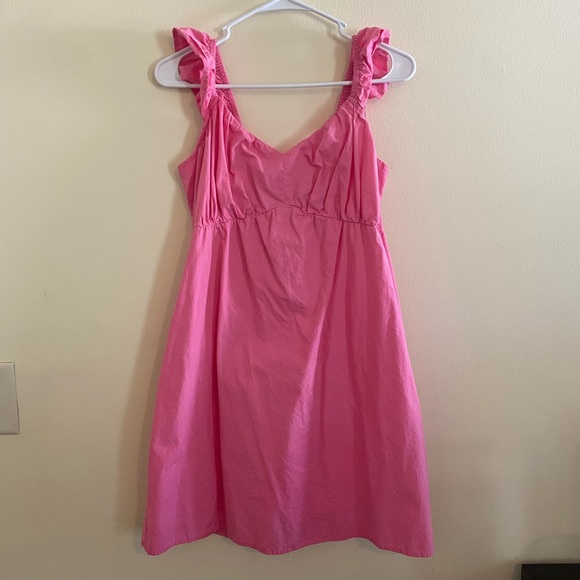 Dresses & Skirts - pink sweetheart neckline puffer mini dress